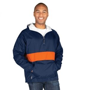 Charles River Jacket, Size Large, Pullover, Hood & Hem Toggles, Flannel Lining